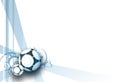 Football white blue elegance background