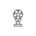 Football winner cup line icon