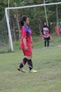 Football Women Beautiful Ball Red Costum Both Montoks Players