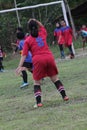 Football Women Beautiful Ball Red Costum Both Montoks Players