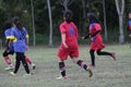 Football Women Beautiful Ball Red Costum Both Montoks Players