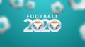 football 2020 world championship cup background soccer. Vector illustration