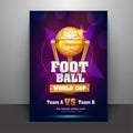 Football World Cup flyer or banner designs with match details an