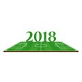 Football world 2018 , Soccer field isolated