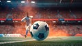 The footballer adept touch allows them to maintain control ball. Generative AI