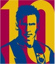 Footballer Lionel Messi FC BARCELONA vector isolated portrait