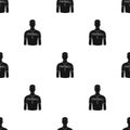Footballer.Professions single icon in black style vector symbol stock illustration web.