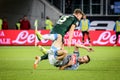 Footballers Yannick Gerhardt and Marko Rog in action during a soccer match