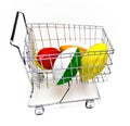 Footballs in Cart Royalty Free Stock Photo