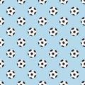 Footballs seamless pattern