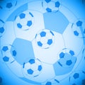 Footballs seamless pattern. Sports background