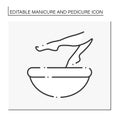 Footbath line icon