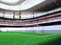 Footboll stadium 3d rendering the imaginary soccer arena