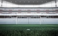 Footboll stadium 3d rendering the imaginary soccer arena