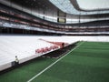 Footboll stadium 3d rendering the imaginary soccer arena