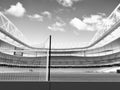 Footboll stadium 3d rendering the imaginary soccer arena