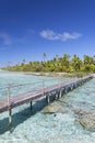 Footbridge across lagoon, Tetamanu, Fakarava, Tuamotu Islands, French Polynesia