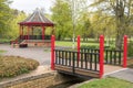 Footbridge and band stand in The WAlks, Kings Lynn