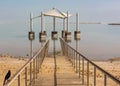 Footbridge, bridge to the Dead Sea. Israel.