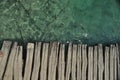 Footbridge and bridges in Plitvice Lakes National Park in Croatia. Holiday Royalty Free Stock Photo