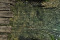 Footbridge and bridges in Plitvice Lakes National Park in Croatia. Holiday Royalty Free Stock Photo