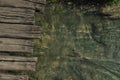 Footbridge and bridges in Plitvice Lakes National Park in Croatia. Royalty Free Stock Photo