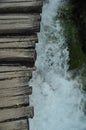 Footbridge and bridges in Plitvice Lakes National Park Royalty Free Stock Photo