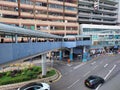 Footbridge connecting Kwun Tong Station and Kwun Tong Plaza at Kowloon Hong Kong Royalty Free Stock Photo