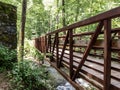 Footbridge Crossing Catawba River along Trail