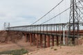 Footbridge and highway Royalty Free Stock Photo