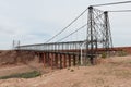 Footbridge and highway Royalty Free Stock Photo