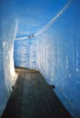 Footbridge inside the ice cave