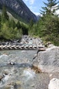 Footbridge in Lechtal Valley