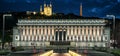 On the footbridge by night Royalty Free Stock Photo