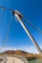 Footbridge over Altmuehl river in Kelheim Royalty Free Stock Photo