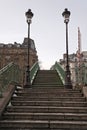 Footbridge over the Canal Saint-Martin, Paris Royalty Free Stock Photo