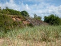 Footbridge over a dune at the beach Royalty Free Stock Photo