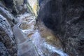 The footbridge over the rocky gorge Dolne diery