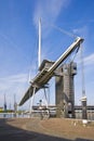 Footbridge over royal victoria dock by excel Royalty Free Stock Photo