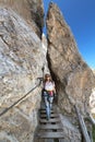 Footbridge on via ferrata