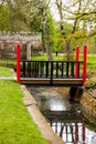 Footbridge over small strean in The Walks, Kings Lynn