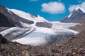 At the foothill of Big Aktru glacier Royalty Free Stock Photo