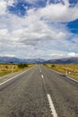 In the foothills of the Southern Alps. Highway to Mount Cook. South Island, New Zealand Royalty Free Stock Photo