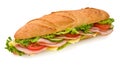 Footlong Ham & Cheese submarine sandwich Royalty Free Stock Photo