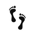 Footmark footprint icon isolated on white background