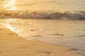 Footmark in a Sand on the Beach at Phuket Thailand