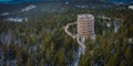 Footpath above treetops on Rogla