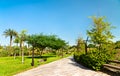 Footpath in Al Shaheed Park, Kuwait City Royalty Free Stock Photo