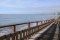 Footpath along the blue sea Royalty Free Stock Photo