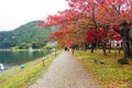 Footpath along Kawaguchiko lake